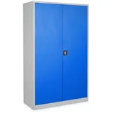 Ceha Stahl- und Flügeltürenschrank 120 x 60 cm enzianblau