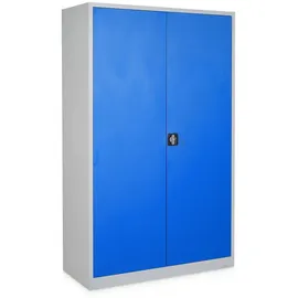 Ceha Stahl- und Flügeltürenschrank 120 x 60 cm enzianblau