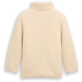 Tom Tailor Mädchen 1049275 Kinder Teddy Sweatjacke mit Fleece, 36990-Cloudy beige, 116/122 EU