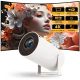 Mini Beamer 4K VideoprojektorUnterstützt Android 11, Smart Projector mit Bluetooth 5 & WiFi 6, LYNCAST 1080p 260ANSI Tragbarer Projektor für Telefon/TV Stick/HDMI/PS5/iOS