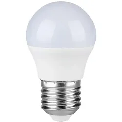 LED Leuchtmittel 3,7 Watt 320 Lumen Glühbirne warmweiß Leuchtmittel Lampe E27 Fassung, Kunststoff weiß, DxH 4,5x8 cm