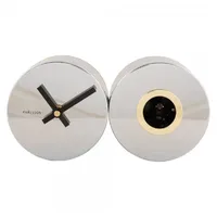 Karlsson KA5789CH Wand- /Tischuhr Analoge Uhr Rund Chrom