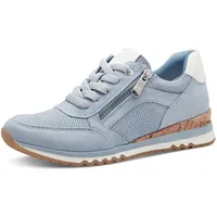 Marco Tozzi Damen Sneaker flach mit Reißverschluss Vegan, Blau (Polar Comb), 36 EU