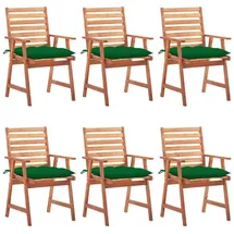 vidaXL Gartenstuhl 62 x 62 x 92 cm grün 6 St.