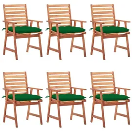 vidaXL Gartenstuhl 62 x 62 x 92 cm grün 6 St.