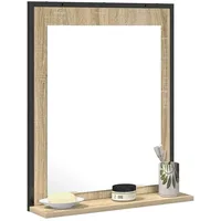 VidaXL Badezimmer Spiegel Schwarz 50 x 12 x 60