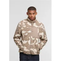 URBAN CLASSICS Pattern Teddy Trackjacket - Braun - S
