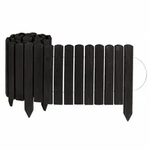 Creative Home Rasenkante Beeteinfassung 200 x 30 cm Schwarz/Holz