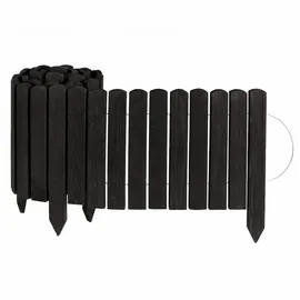 Creative Home Rasenkante Beeteinfassung 200 x 30 cm Schwarz/Holz