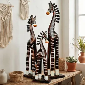 Woru Holz-Zebra Deko-Zebra im 3er Set