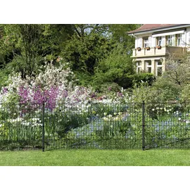 GAH Alberts Zaun-Set 100 x 100 cm Grau/Stahl