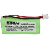 Extensilo passend für Siemens Gigaset AL110a Trio, AL110a Duo, AL14, AL110 Duo, Akku Akku NiMH 850 mAh (2,4 V), Leistungsfähiger Austausch-Akku für Telefon, Festnetz oder schnurloses schwarz