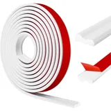 Wandleisten Leisten Selbstklebende Zierleisten Flexible Stuckleisten Wandleiste zum Abziehen und Aufkleben für DIY-Dekoration, Wandschutz, Schrankkanten (Weiß, 22mm×6m)