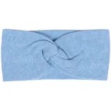 Zwilling Zwillingsherz Stirnband Knoten vorn, Cashmere, Feinstrick blau