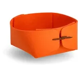 Zeller 14452 Aufbewahrungskorb, Filz, orange, ca. 13,5 x 13,5 x 7,5 cm
