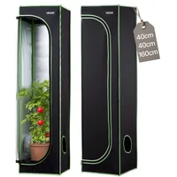 VEVOR Growzelt, 40x40x160 cm, Growzelt 600D hochreflektierendes Mylar, Indoor-Pflanzenzelt mit Beobachtungsfenster, Bodenwanne & Reißverschluss, Gewächshaus Zuchtzelte für Obst, Blumen & Gemüse