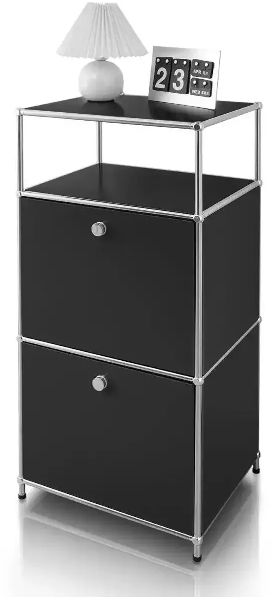 Floordirekt Metallregal   , schwarz , Maße (cm): B: 50 H: 100