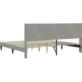 vidaXL Bettrahmen 200 x 200 cm Hellgrau
