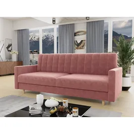 Sofnet Schlafcouch Velours 2-Sitzer Pink