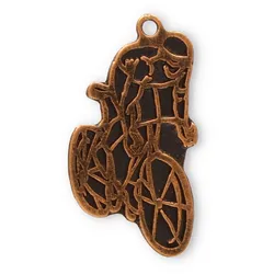 Motivmedaille Radfahrer goldfarben