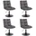 Home Deluxe Pokerstuhl Samt hellgrau 4er Set
