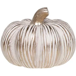 Chic Antique Kürbis mit Gold, H12,5/D16 cm