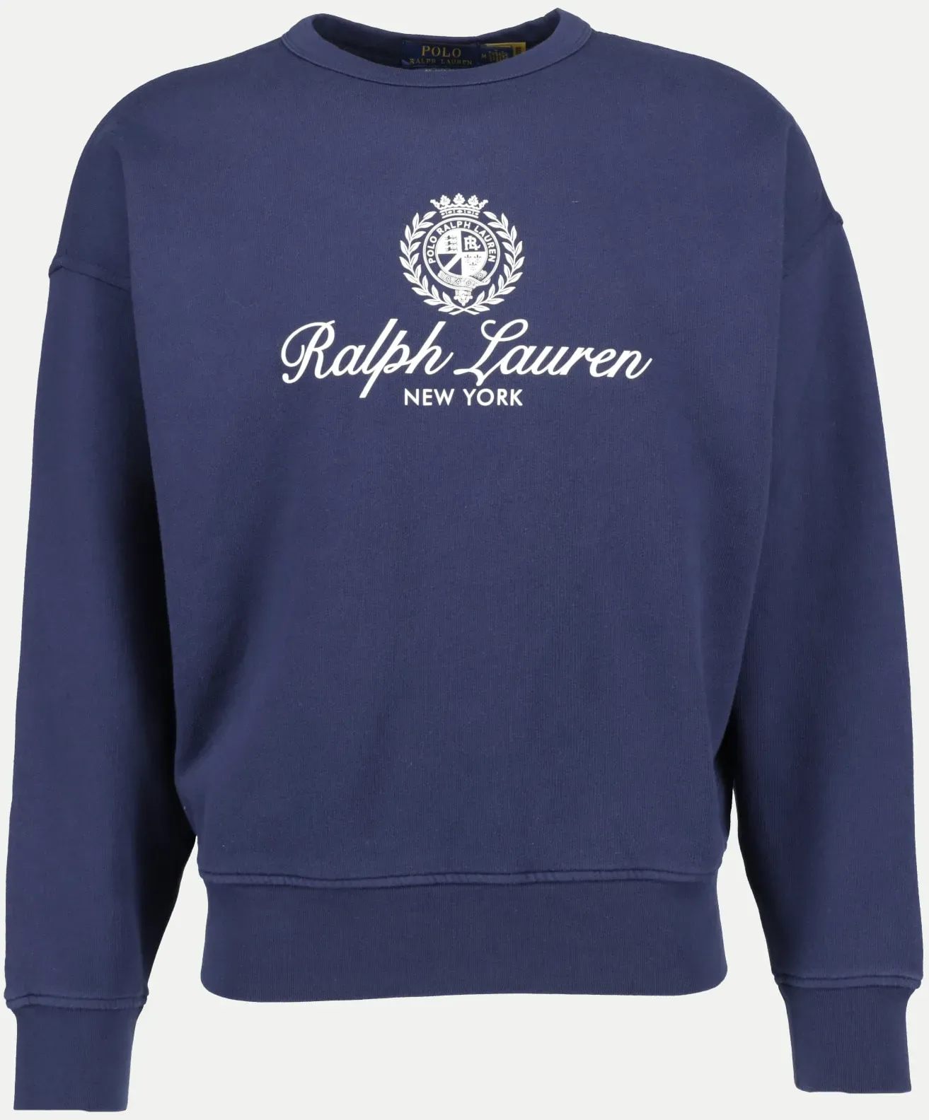 Sweatshirt mit Brustprint Blau S