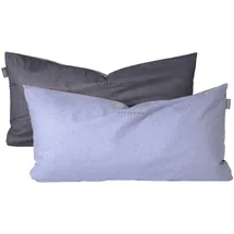 SCHIESSER Doubleface | Renforcé | 2-teilig | 40 x 80 cm | Blau