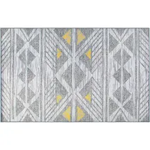 Beliani Teppich Grau 160 x 230 cm geometrisches Muster Kurzflor KARGI