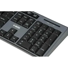 iBox DESKTOP KIT PRO, Tastatur Maus enthalten QWERTY, Schwarz, (IKMS606W)
