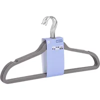 Wenko Kleiderbügel beflockt Grau 25er Set Körbe & Aufbewahrung