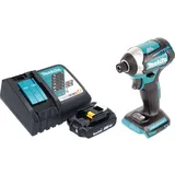 Makita DTD 154 RA1 Akku Schlagschrauber 18 V 175 Nm 1/4" Brushless + 1x Akku 2,0 Ah + Ladegerät
