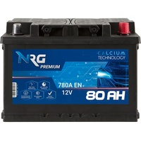 NRG Premium Autobatterie 12V 80Ah 780A/EN Batterie ersetzt 70AH 72AH 74AH 75AH 76AH 77AH