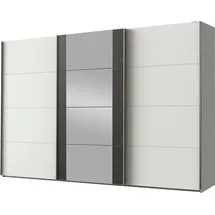 WIMEX Schwebetürenschrank Bern Kleiderschrank Ausführung wählbar,Weiß / raw Steel,360x64x236cm