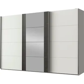WIMEX Schwebetürenschrank Bern Kleiderschrank Ausführung wählbar,Weiß / raw Steel,360x64x236cm