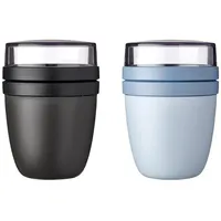 Mepal Lunchpots Ellipse blau/schwarz 10,7 cm 0,5 l 2-teilig