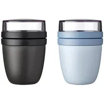 Mepal Lunchpots Ellipse blau/schwarz 10,7 cm 0,5 l 2-teilig