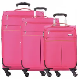 d & n Travel Line 6704 Koffer-Set 3-tlg. nylon/pink