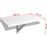 vidaXL Schreibtisch mit Schublade und Schrank Weiß 100x60 cm