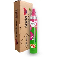 SodaTASTE Quick Apfel CO2-Zylinder kaufen (Reservezylinder) für Wassersprudler mit natürlichem Apfel-Aroma, ohne Sirup, für bis zu 60l gesprudeltes Wasser mit Geschmack), zuckerfrei