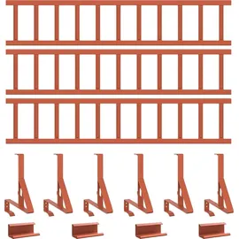 vidaXL Dachschneeschild Rot 300 x 29,5 x 34,5 cm Stahl