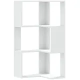 vidaXL Eck-Bücherregal 3 Böden Weiß 50x50x102 cm Holzwerkstoff