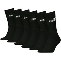 Puma Crew Tennissocken 6 Paar Schwarz 35-38