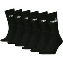 Puma Crew Tennissocken 6 Paar Schwarz 35-38
