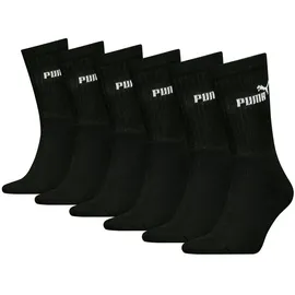 Puma Crew Tennissocken 6 Paar Schwarz 35-38