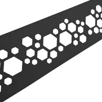 zaun|zu® Sichtschutzstreifen PREMIUM Dekor Hexagon 255 x 15 cm Anthrazit 2 St.