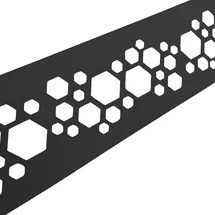 zaun|zu® Sichtschutzstreifen PREMIUM Dekor Hexagon 255 x 15 cm Anthrazit 2 St.