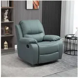 Homcom Relaxsessel Polyester 100 x 98 x 93 cm Grün mit Fußstütze