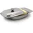 Relaxdays Butterdose mit Griff 6 x 13 cm HxBxT, 250 g Butter Schale mit Butterglocke in Edelstahl-Optik, silber