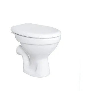 Belvit Stand WC Toilette Abgang Waagerecht Wand Tiefspüler Stehend + Softclose-Deckel